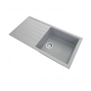 Aqu Concrete Grey With Drainer Board Carysil Granite Stone Kitchen Sink